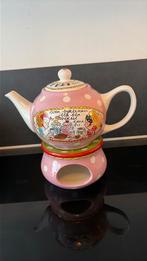 Blond amsterdam theepot en theelicht even bijkletsen, Antiek en Kunst, Antiek | Servies los, Ophalen of Verzenden