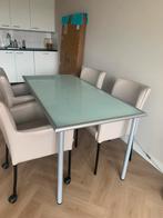 Gratis IKEA glazen eet/bureau tafel, Huis en Inrichting, Tafels | Eettafels, 50 tot 100 cm, Glas, 150 tot 200 cm, Gebruikt