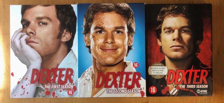 Dexter seizoen 1, 2 en 3 (13dvds), Cd's en Dvd's, Dvd's | Tv en Series, Zo goed als nieuw, Komedie, Ophalen of Verzenden