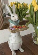 konijn haas paashaas beeld decoratie roze groen paaseitjes, Huis en Inrichting, Nieuw, Ophalen of Verzenden