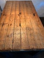 Steenschot Eettafel met Metalen Onderstel, Huis en Inrichting, Ophalen, Gebruikt, 100 tot 150 cm, 150 tot 200 cm