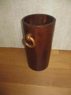 Vintage Franse brutalistische houten paraplubak jaren 60, Ophalen of Verzenden, Gebruikt, Hout