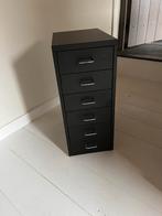 Zwarte Metalen ladekast, Huis en Inrichting, Minder dan 50 cm, 5 laden of meer, Ophalen of Verzenden, Zo goed als nieuw