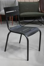 Hippe zwarte tuinstoelen aluminium terras horeca stapelbaar, Ophalen, Nieuw