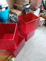 Ikea Lekman kunststof opbergbakken rood 4 stuks, Ophalen