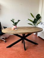 Eetkamertafel 160x90 manngo ovaal, Ophalen, 200 cm of meer, 50 tot 100 cm, Zo goed als nieuw