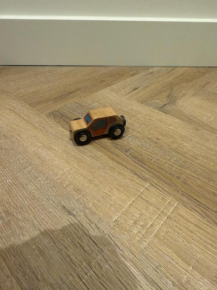 Heel goed vintage Brio houten trein auto beige rood set, Kinderen en Baby's, Speelgoed | Houten speelgoed, Zo goed als nieuw, Ophalen of Verzenden