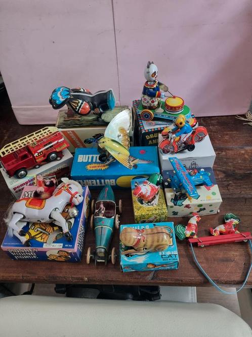 11 stuks vintage blikken speelgoed, Verzamelen, Overige Verzamelen, Zo goed als nieuw, Ophalen of Verzenden