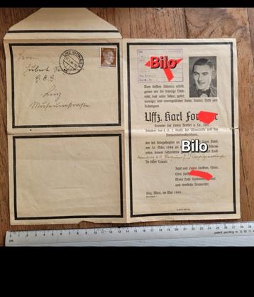 Rouwbrief duitse officier ww2 Moldavië 1944 beschikbaar voor biedingen