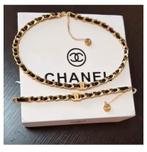 Set ketting en armband met Chanel logo, Sieraden, Tassen en Uiterlijk, Armbanden, Nieuw, Ophalen of Verzenden, Zilver