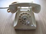 Vintage bakelieten telefoon - wit- staand, Ophalen of Verzenden, Gebruikt, Met draaischijf