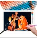 Diamond painting Lady en de Vagebond 25x30. Complete set, Ophalen of Verzenden, Nieuw