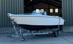 5.5m Consoleboot 25PK incl Trailer VaarbewijsVrij 6 Persoons, Watersport en Boten, Speedboten, Ophalen, Gebruikt, Minder dan 70 pk