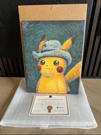 Pikachu x van Gogh canvas 45 x 35, COA, Ophalen of Verzenden, Nieuw, Losse kaart