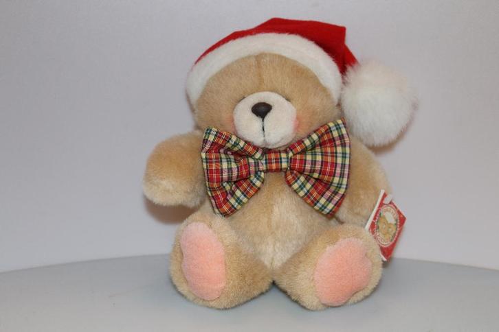 Forever Friends kerstbeertje met kerstmuts en strik kerst, Verzamelen, Beren en Cherished Teddies, Zo goed als nieuw, Stoffen beer