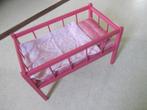 Poppenledikantje, 32x55 cm, hout, rose, Ophalen of Verzenden, Zo goed als nieuw, Accessoires