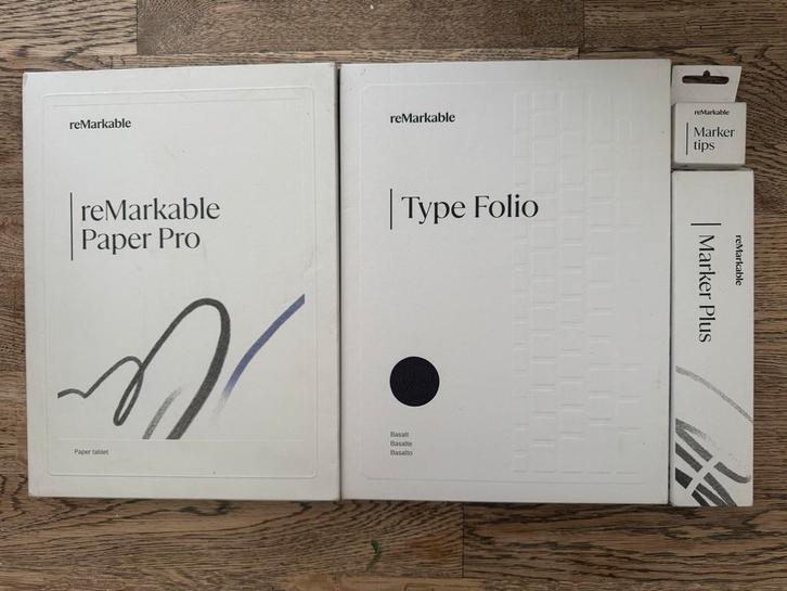 Remarkable Paper Pro + Type Folio + Marker Plus - Nieuw!, Computers en Software, Tekentablets, Nieuw, Ophalen of Verzenden