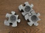 Waxinelichthouders PUZZELSTUKJES, Huis en Inrichting, Woonaccessoires | Kandelaars en Kaarsen, Overige materialen, Gebruikt, Ophalen of Verzenden