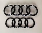 Audi Ringen embleem voorkant / achterkant glossy black, Nieuw, Spatbord, Achter, Audi