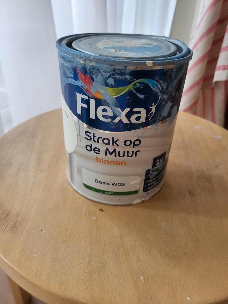 Flexa Muurverf Blauw - Halfvol, Doe-het-zelf en Verbouw, Verf, Beits en Lak, Gebruikt, Verf, Minder dan 5 liter, Blauw, Ophalen of Verzenden
