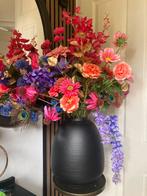 Set Rondom Zijden bloemen in vaas Compleet Luxe XL, Ophalen of Verzenden, Nieuw