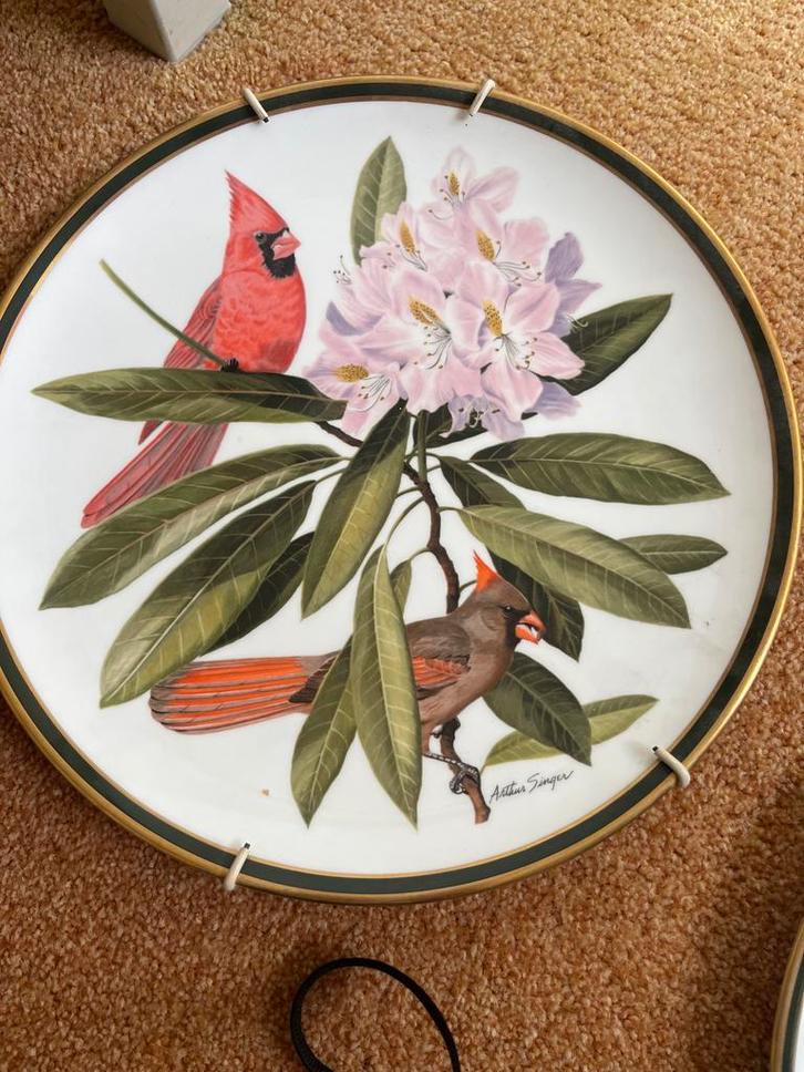 Franklin Porselein 'Cardinal' Bord, Antiek en Kunst, Antiek | Wandborden en Tegels, Ophalen