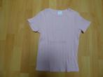 Lichtroze rib t-shirt van ZARA, maat 140 NIEUWSTAAT!, Meisje, Ophalen of Verzenden, Zo goed als nieuw, Zara