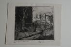 WORMER ETS Nr. 2/10 PIET BROUWER "HOEKJE IN WORMER" K33, Antiek en Kunst, Kunst | Etsen en Gravures, Verzenden