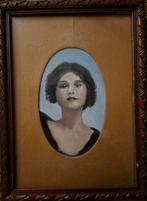 Olieverf Schilderij Portret vintage ingelijst, Ophalen of Verzenden