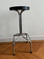 Chrome barkruk van gispen, 1 kruk, Ophalen of Verzenden, Zo goed als nieuw, 60 tot 90 cm