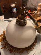 Hanglamp met witte melkglas kap, Gebruikt, Ophalen of Verzenden