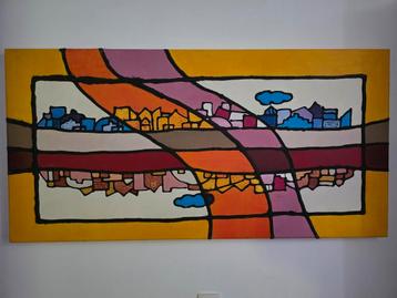 Schilderij Spiegeling, artiest onbekend  beschikbaar voor biedingen