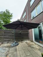 Zwevende parasol (antraciet), Tuin en Terras, Ophalen, Gebruikt, Zweefparasol