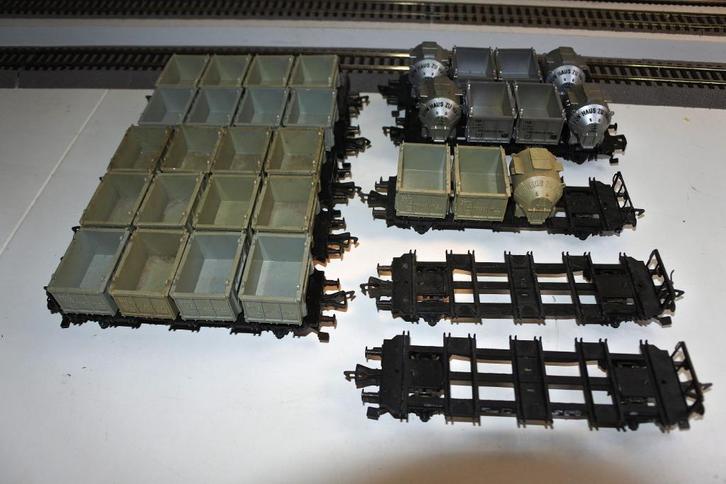 Fleischmann 10 containerwagons HO, Hobby en Vrije tijd, Modeltreinen | H0, Gebruikt, Wagon, Gelijkstroom, Fleischmann, Ophalen of Verzenden