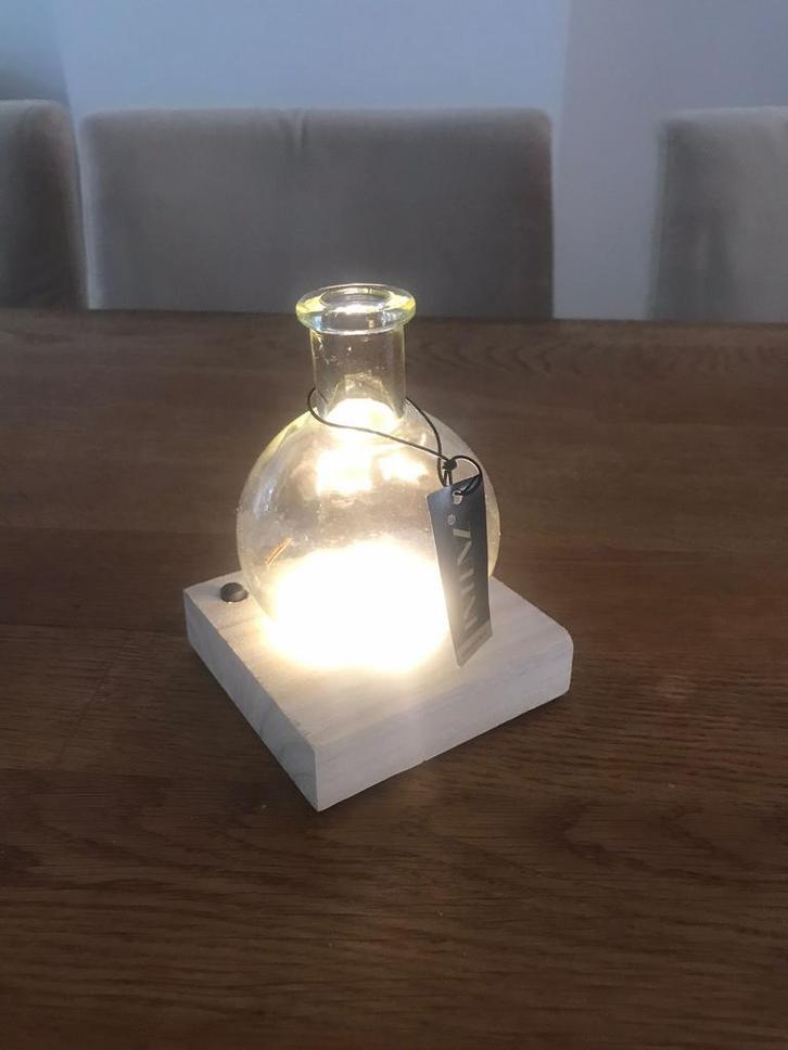 INTENZ Klein vaasje met plateau met lichtje, Huis en Inrichting, Woonaccessoires | Vazen, Zo goed als nieuw, Overige kleuren, Minder dan 50 cm