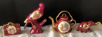 Limoges mini servies. Molen, stoeltjes, schoteltjes etc. beschikbaar voor biedingen