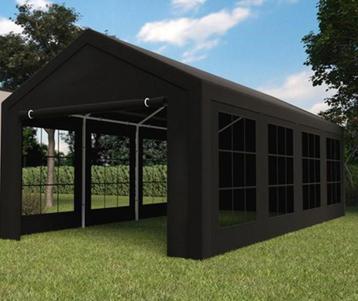4x8m Partytent Paviljoen Biertent Carport Stalen Frame Zwart beschikbaar voor biedingen