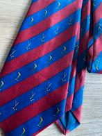 Vintage Golfstropdas met Golf golfen stropdas, Ophalen of Verzenden, Zo goed als nieuw, Blauw, Met patroon