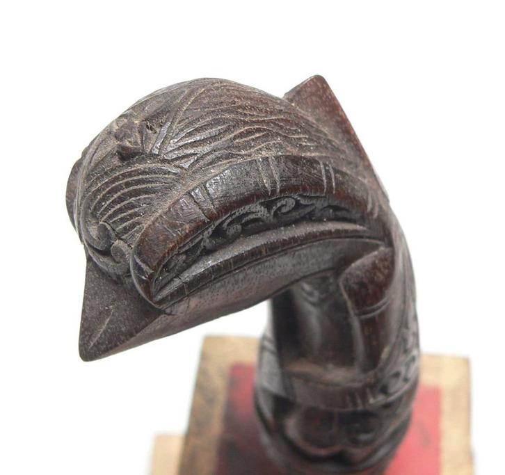 Keris greep Sumatra met zilveren Selut HJ4 Kris Indonesie, Antiek en Kunst, Kunst | Niet-Westerse kunst, Ophalen of Verzenden