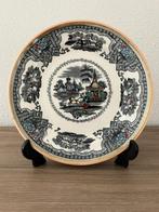 Antiek polychroom wandbord Petrus Regout & Co decor Damascus, Antiek en Kunst, Ophalen of Verzenden