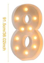 Lichtcijfer 8 te huur (meerdere cijfers beschikbaar), Ophalen, Zo goed als nieuw, Feestartikel, Verjaardag