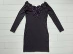 Léo Guy zwarte jurk maat L/ XL feestjurk kerst pailletten, Verzenden, Zwart, Maat 42/44 (L), Léo Guy