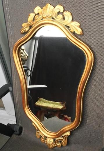 Spiegel Goud verguld Louis XIV met Kuif H62 Antiek😍💎⚡🤗👌 beschikbaar voor biedingen