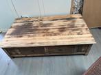 Geschuurde salontafel - Lakje nodig!, Ophalen, Gebruikt, 100 tot 150 cm, 50 tot 100 cm