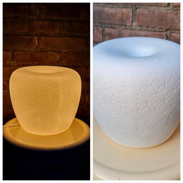 Vintage IKEA Lamp Johanna Egnell model Liter wit steen mooi, Huis en Inrichting, Lampen | Tafellampen, Gebruikt, Minder dan 50 cm