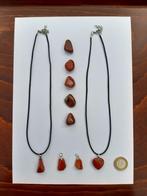 Ketting met edelsteen rode jaspis, geslepen of hartvorm, Ophalen of Verzenden, Nieuw, Steen of Mineraal, Met edelsteen