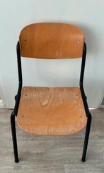 Originele Schoolstoel Stevig! Hout en metaal, Huis en Inrichting, Ophalen, Zo goed als nieuw, Metaal, Eén