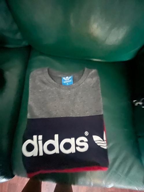 Adidas T-shirt - Vintage Stijl - Maat S/M, Kleding | Heren, T-shirts, Nieuw, Maat 46 (S) of kleiner, Grijs, Ophalen of Verzenden
