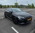 Audi A3 40 Tfsi e 204pk 2x s-line Phev S-tronic 2021 Zwart, Auto's, Zwart, 4 cilinders, 1535 kg, Leder en Stof