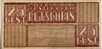 Kamp Westerbork schitterende 25 cent 1944, Postzegels en Munten, Bankbiljetten | Nederland, Ophalen of Verzenden, 25 gulden, Los biljet